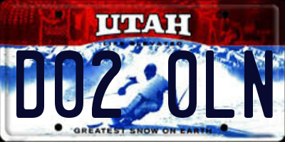 UT license plate D020LN