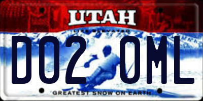 UT license plate D020ML
