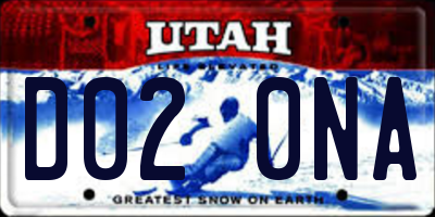 UT license plate D020NA