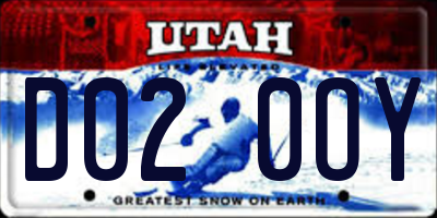 UT license plate D020OY
