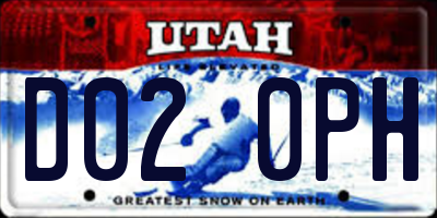 UT license plate D020PH