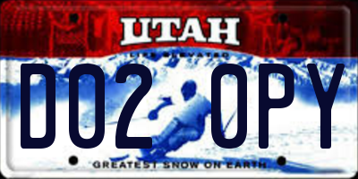 UT license plate D020PY