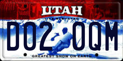 UT license plate D020QM