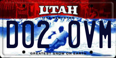 UT license plate D020VM