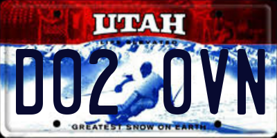 UT license plate D020VN