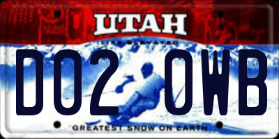 UT license plate D020WB