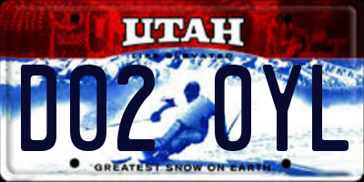 UT license plate D020YL