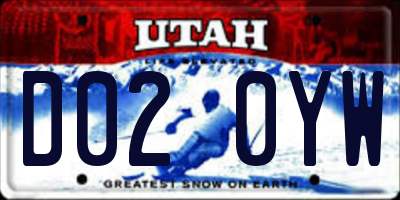 UT license plate D020YW