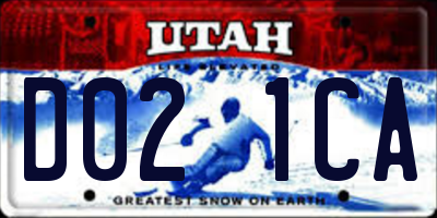 UT license plate D021CA