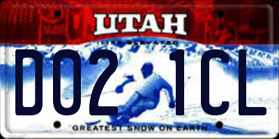 UT license plate D021CL