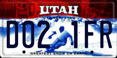UT license plate D021FR