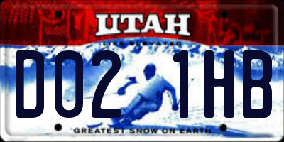 UT license plate D021HB