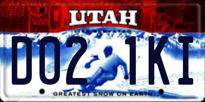 UT license plate D021KI