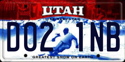 UT license plate D021NB