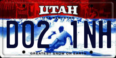 UT license plate D021NH