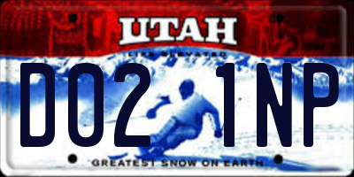 UT license plate D021NP