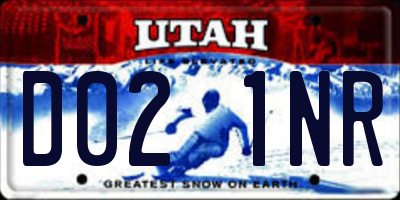 UT license plate D021NR