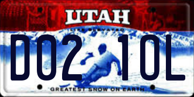 UT license plate D021OL