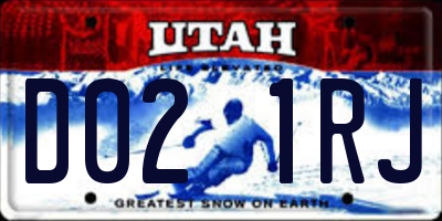 UT license plate D021RJ