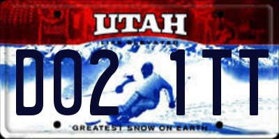 UT license plate D021TT