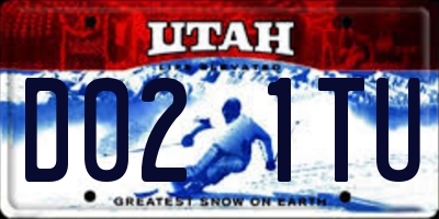 UT license plate D021TU