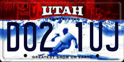 UT license plate D021UJ