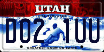 UT license plate D021UU