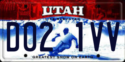 UT license plate D021VV