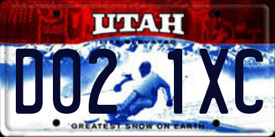 UT license plate D021XC