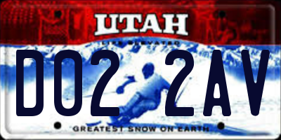 UT license plate D022AV