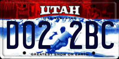 UT license plate D022BC