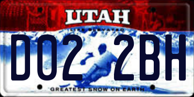 UT license plate D022BH