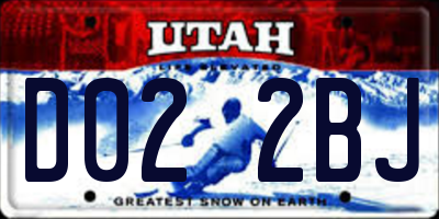 UT license plate D022BJ