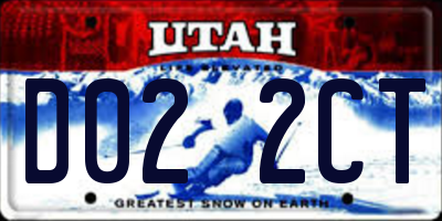 UT license plate D022CT