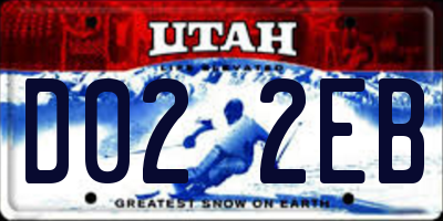 UT license plate D022EB