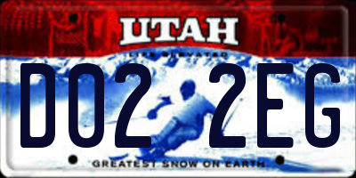 UT license plate D022EG