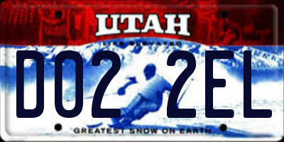 UT license plate D022EL