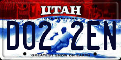 UT license plate D022EN