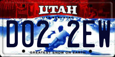 UT license plate D022EW