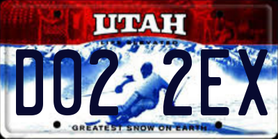 UT license plate D022EX