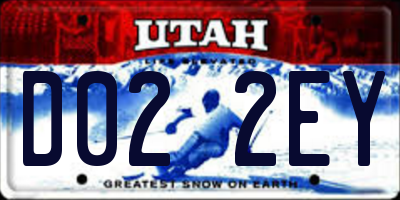 UT license plate D022EY