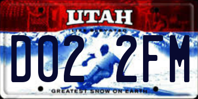 UT license plate D022FM