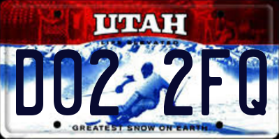 UT license plate D022FQ