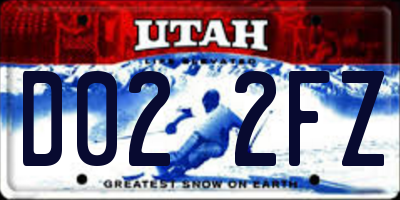 UT license plate D022FZ