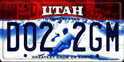 UT license plate D022GM