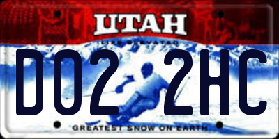 UT license plate D022HC