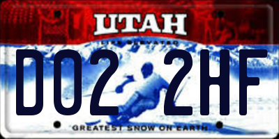 UT license plate D022HF