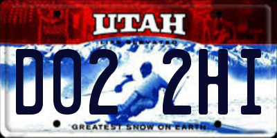 UT license plate D022HI