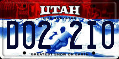 UT license plate D022IO