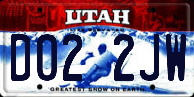 UT license plate D022JW